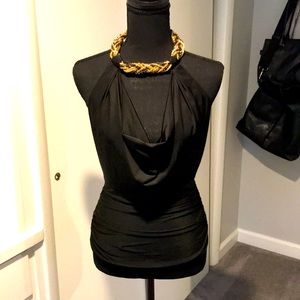 Bebe jeweled neck halter top